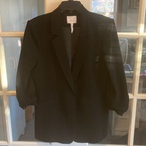 Cinq a Sept Khloe Ruched Sleeve Blazer